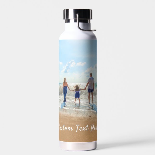 Custom Photo Water Bottle Your Photos and Text (Left)