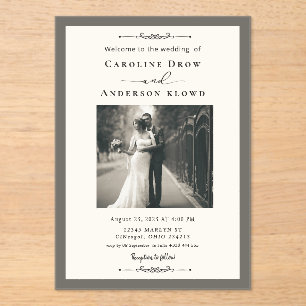 custom photo wedding Acrylic Invitations