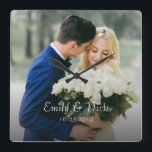 Custom Photo Wedding Acrylic Wall Clock<br><div class="desc">Custom Photo Wedding Acrylic Wall Clock   . Customise the clock by changing the names ,  wedding date  and photo . A perfect gift for the newly weds. For any further customisation ,  feel free to contact me at mypaperlove2021@gmail.com</div>