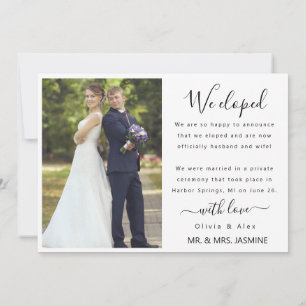 Custom Photo Wedding Announcement