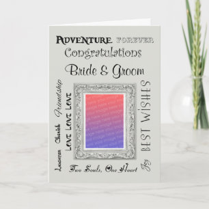 Custom Photo Wedding Congratulations Card