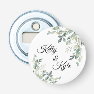 Custom Photo Wedding Engagement Rustic Napkin Squa Bottle Opener