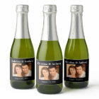Custom Photo Wedding Mini Sparkling Wine Favour La