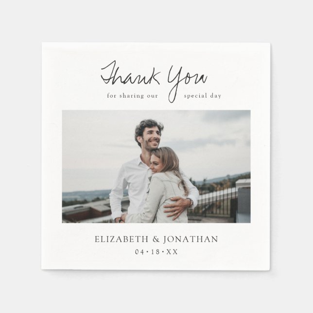 Custom Photo Wedding Napkin (Front)