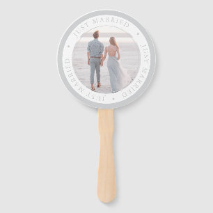 Custom photo wedding occasion simple hand fan