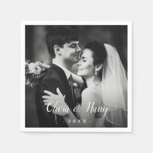 Custom Photo   Wedding Paper Napkins