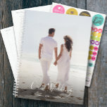 Custom Photo Wedding Planner<br><div class="desc">Wedding planner with your favorite photo on the front and the same or a different photo on the back - personalized with your details in chic lettering. Planner includes monthly and weekly layouts, 12 months, 60 pages with laminated soft cover front and back covers.</div>