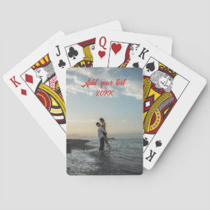 custom photo Wedding Playing Cards