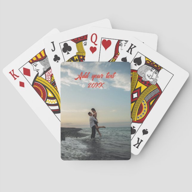 custom photo Wedding  Playing Cards (Back)