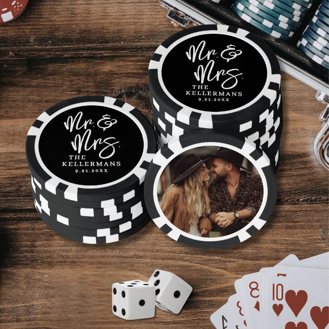 Custom Photo Wedding Poker Chips (Create Your Own Photo Wedding Poker Chips)