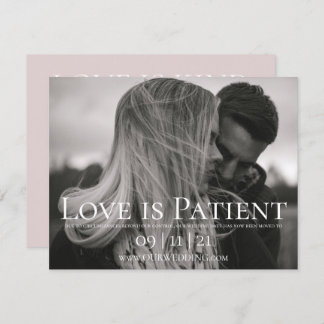 Custom Photo Wedding Postponement Announcement