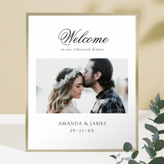 Custom Photo Wedding Rehearsal Dinner Welcome Poster (Creator Uploaded)
