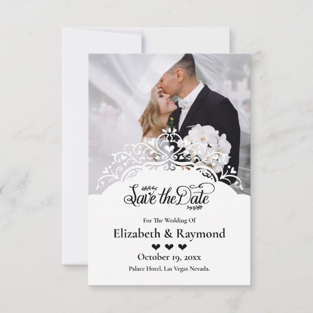 Custom Photo Wedding Save The Date Invitation (Front)