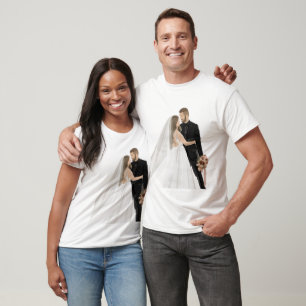 Custom Photo Wedding T-Shirt - Modern Personalised