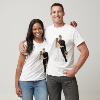 Custom Photo Wedding T-Shirt - Modern Personalised