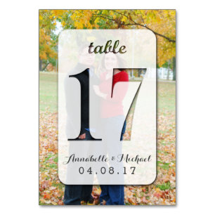 Custom Photo Wedding Table Number Card 17