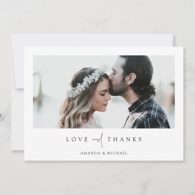 Custom Photo Wedding Thank You Card (Front)