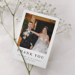 Custom Photo Wedding Thank You Card Personalised