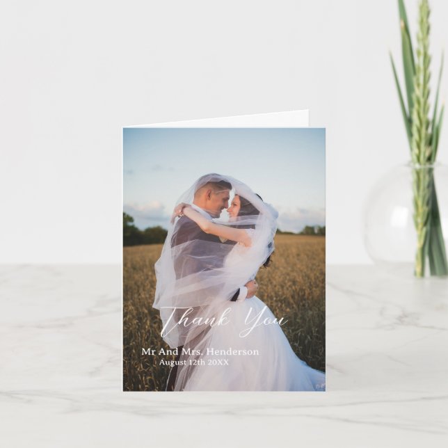 Custom Photo Wedding Thank You Cards (Front)