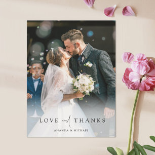 Custom Photo Wedding Thank You Magnet