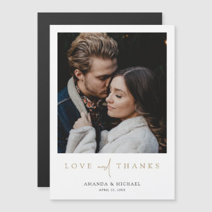 Custom Photo Wedding Thank You Magnet