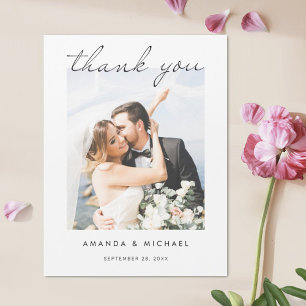 Custom Photo Wedding Thank You Magnet Template