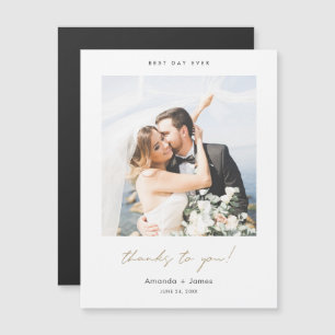 Custom Photo Wedding Thank You Magnet Template