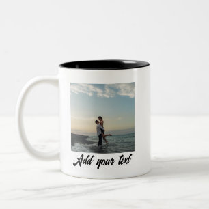 custom photo Wedding  Two-Tone Coffee Mug