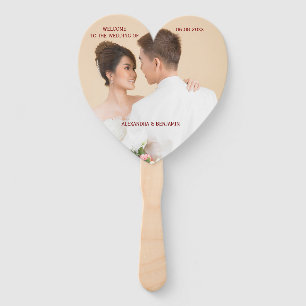 Custom Photo Wedding Welcome Hand Fan