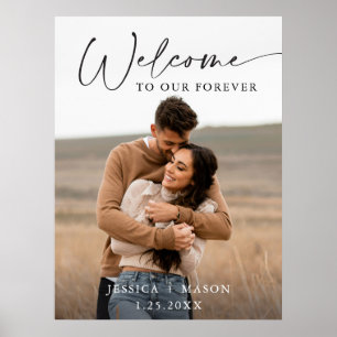 Custom Photo Wedding Welcome Printed Poster