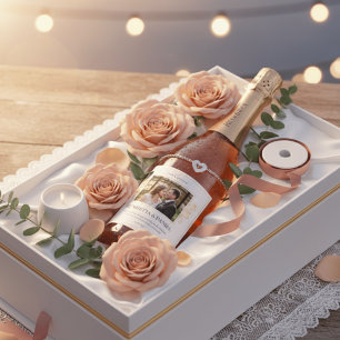 Custom Photo Wedding Wine Label - Henrietta & Dani