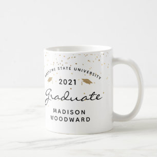 Custom Photo White Black Graduation Keepsake Coffee Mug