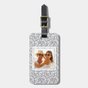 Custom Photo White Lace 1 Luggage Tag