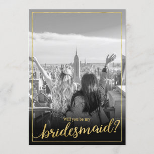 Custom Photo Will You Be My Bridesmaid Invitation