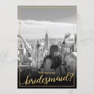 Custom Photo Will You Be My Bridesmaid Invitation