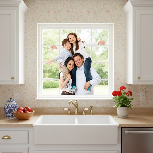 Custom Photo Window Cling (Personalized Portraits. Instant Window Charm.)