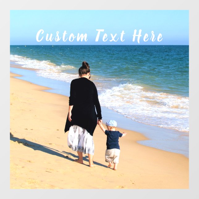 Custom Photo Window Cling Personalised Text (Sheet)