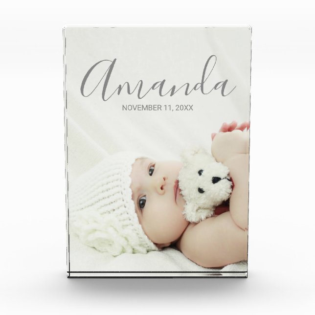 Custom Photo with Custom Name and Text Block (Front)