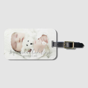 Custom Photo with Custom Name and Text Luggage Tag