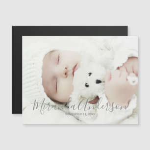 Custom Photo with Custom Name and Text Magnetic Invitation