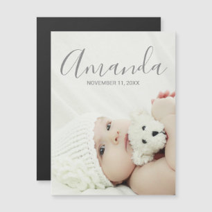 Custom Photo with Custom Name and Text Magnetic Invitation