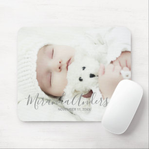 Custom Photo with Custom Name and Text Mouse Mat