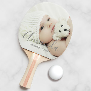 Custom Photo with Custom Name and Text Ping Pong Paddle