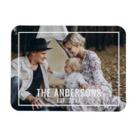 Custom photo with family name and established year