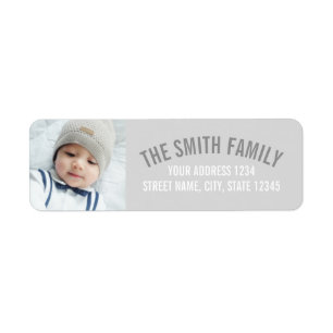 Custom photo with Family Name Return Address