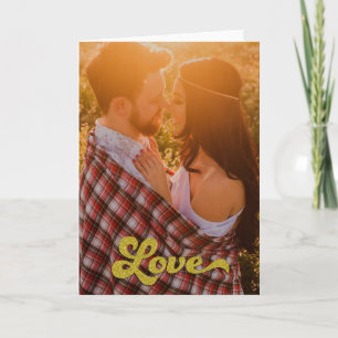 Custom Photo with Gold Love Card
