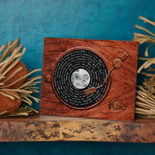 Custom Photo With Love Message Rustic Wood Photo Plaque