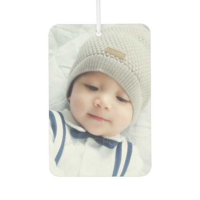 Custom Photo with Monogram and Name Car Air Freshener (Front)