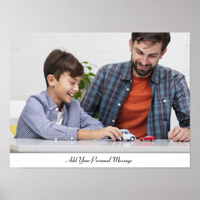 Custom Photo With Personalised Text Poster (Front)