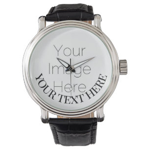 Custom Photo with Personalized text Watch